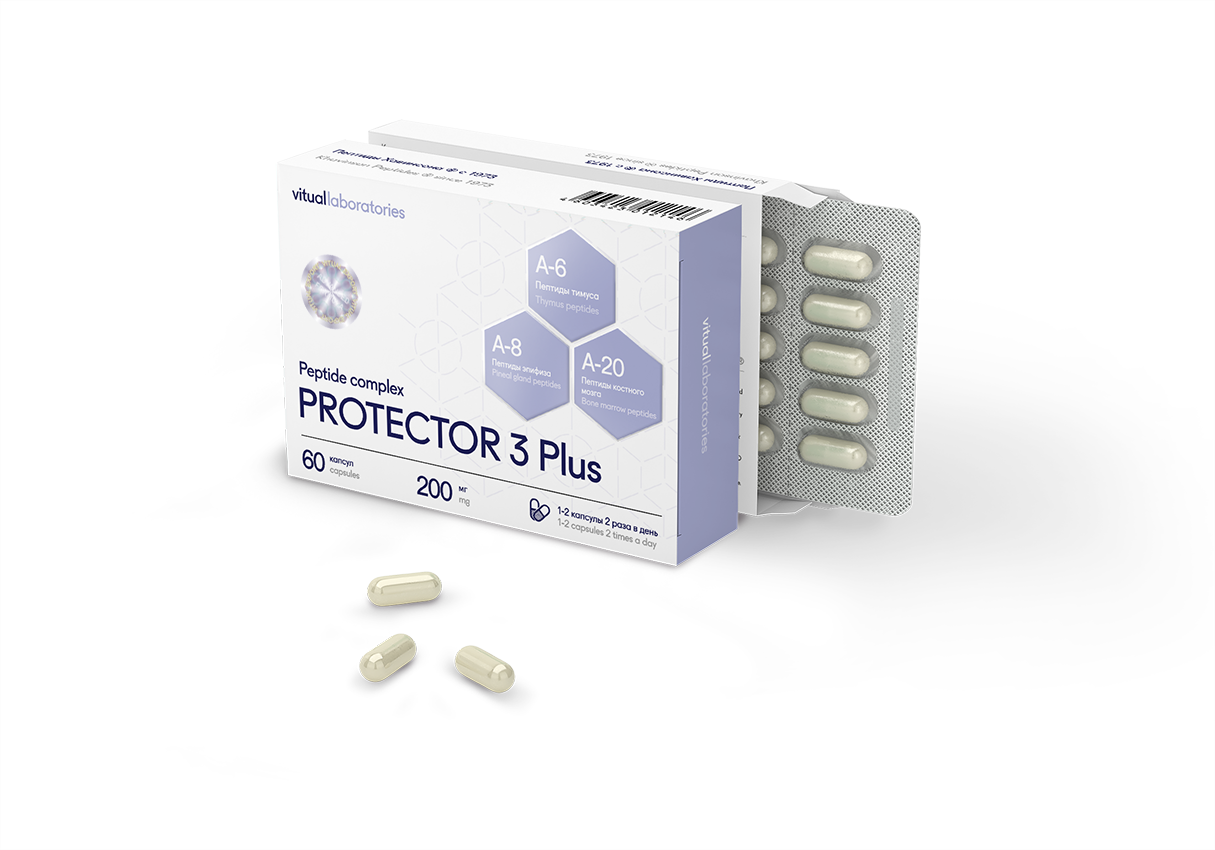 Protector 3 Plus Peptidkompleks med Endoluten, Vladonix og Bonomarlot